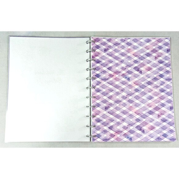 Discbound Journal - 9x11 in, Lined pages, 50 Sheets, Pink & Purple Floral - Picture 3 of 7